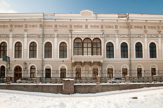 Зимний Санкт-Петербург. Шуваловский дворец на реке Фонтанке (2010 год). Редакционное фото, фотограф Александр Алексеев / Фотобанк Лори