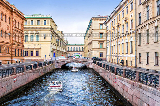 Зимняя канавка, Зимний мост, Санкт-Петербург. Стоковое фото, фотограф Baturina Yuliya / Фотобанк Лори